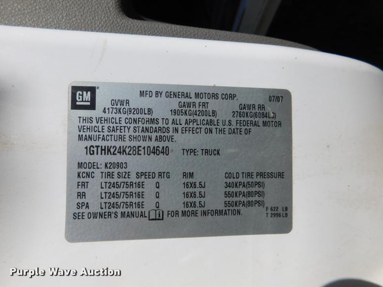 image for item DB9494 2008 GMC Sierra 2500HD pickup truck