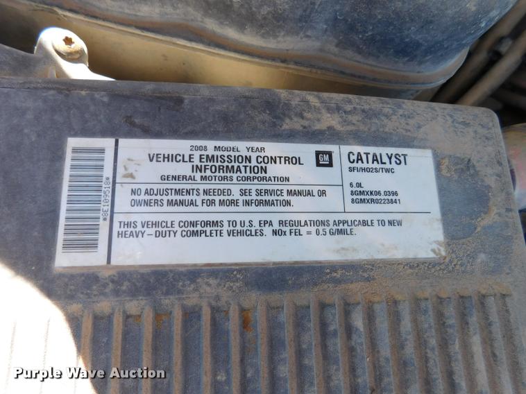 image for item DB9497 2008 Chevrolet Silverado 2500HD pickup truck