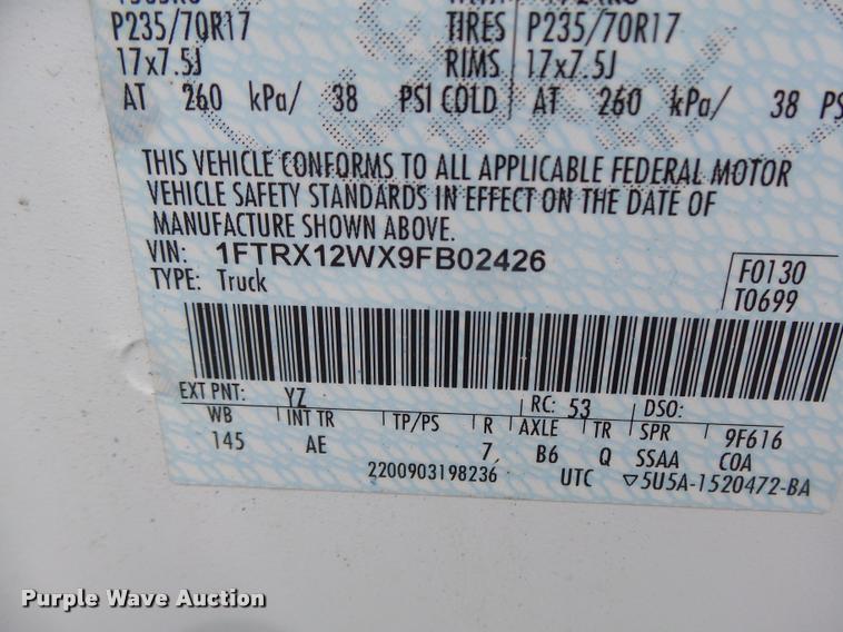 image for item DF9264 2009 Ford F150 SuperCab pickup truck