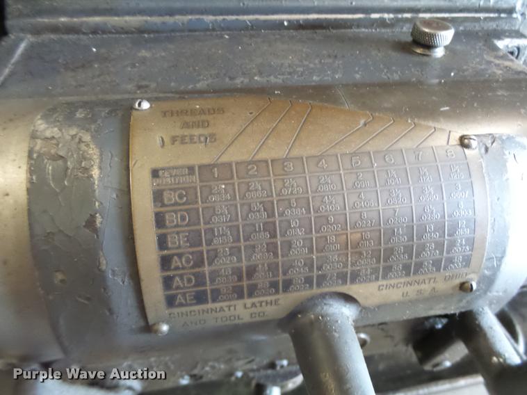 image for item DF9287 Cincinnati lathe