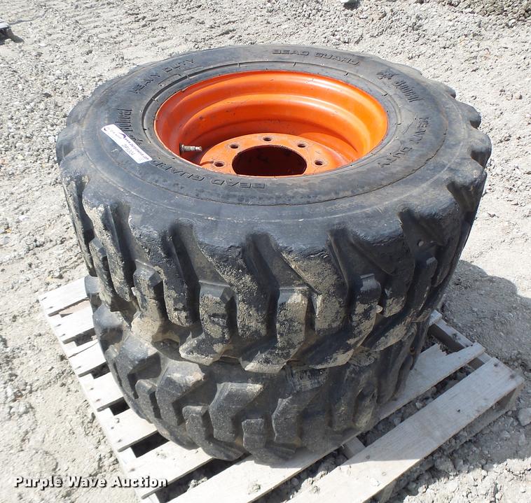 (2) 12x16.5 foamfilled skid steer tires in Stewartsville, MO Item