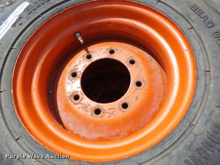 image for item DF9304 (2) 12x16.5 foam-filled skid steer tires