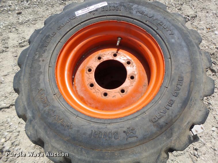 image for item DF9304 (2) 12x16.5 foam-filled skid steer tires