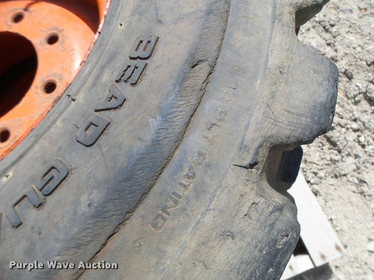 image for item DF9304 (2) 12x16.5 foam-filled skid steer tires