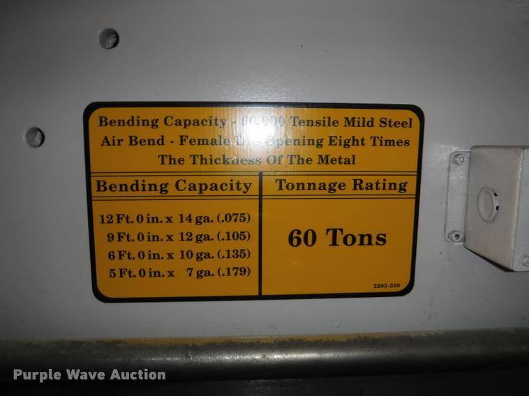 image for item DJ9243 Wysong MTH60-96 sheet metal brake