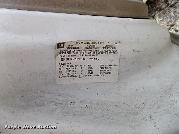 image for item DK9996 2002 Chevrolet Venture van