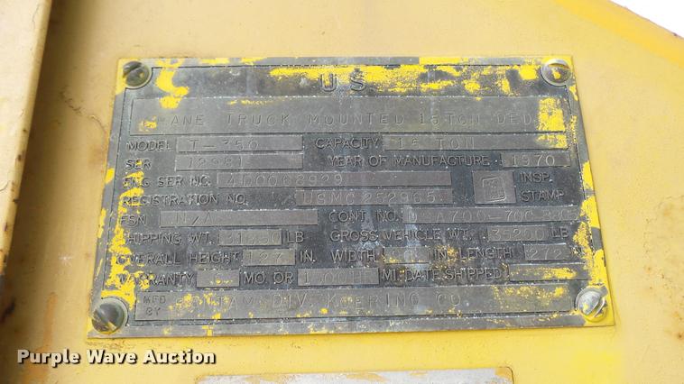 image for item DQ9015 1970 Bantam T-350 truck crane