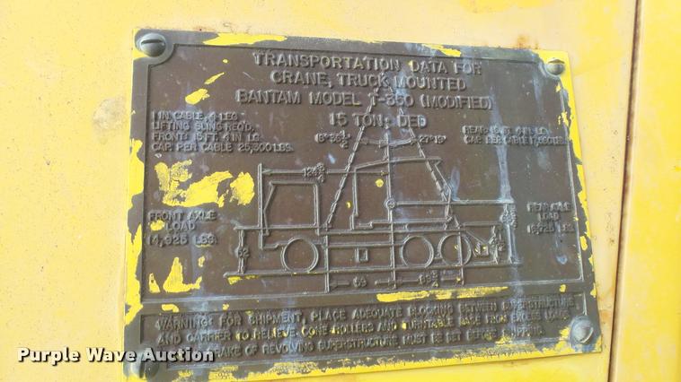 image for item DQ9015 1970 Bantam T-350 truck crane