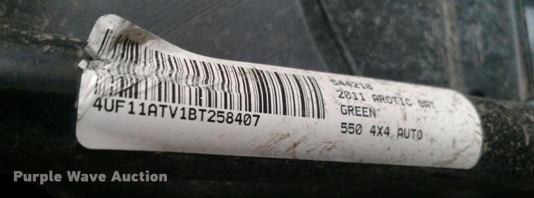 image for item K2526 2011 Arctic Cat 550 utility vehicle