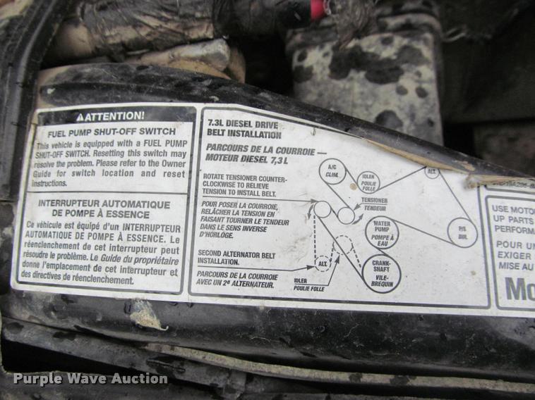 image for item K4757 2000 Ford F350 Super Duty XLT utility bed pickup truck