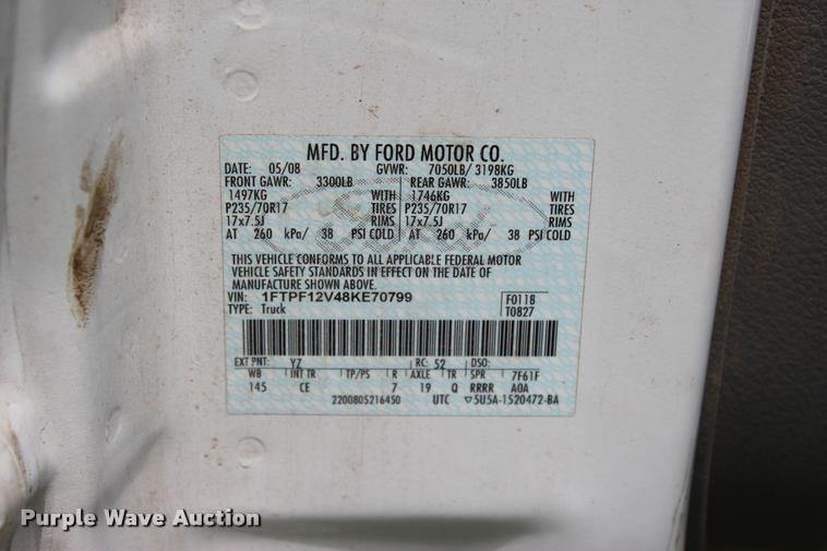 image for item L1982 2008 Ford F150 pickup truck