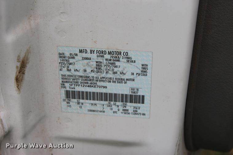 image for item L1982 2008 Ford F150 pickup truck