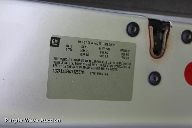 image for item L1983 2007 Pontiac G5