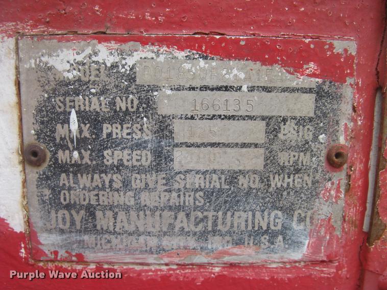 image for item L2335 1979 Joy air compressor