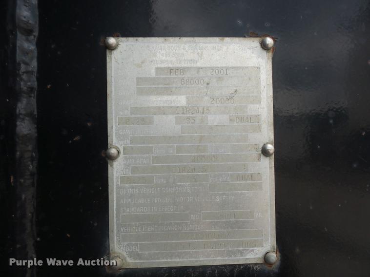 image for item BS9479 2001 Travis end dump trailer