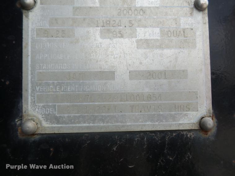 image for item BS9479 2001 Travis end dump trailer