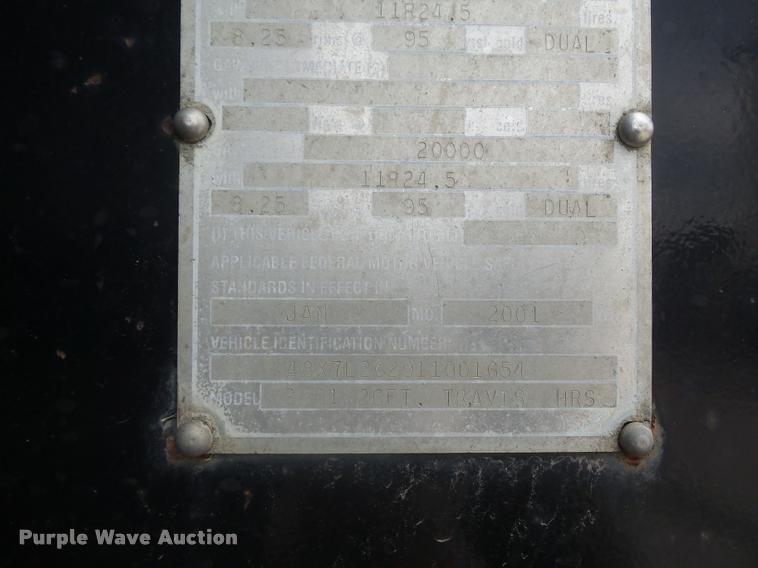 image for item BS9479 2001 Travis end dump trailer