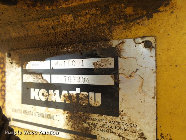image for item CC9187 1996 Komatsu WA180 wheel loader
