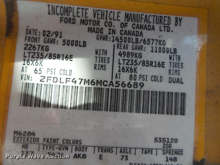 image for item DA2691 1991 Ford F450 bucket truck