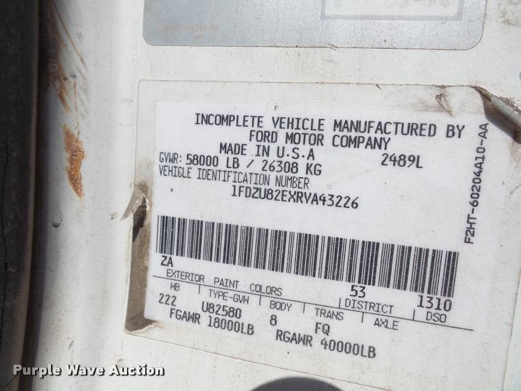 image for item DA6318 1994 Ford LT8000 dump truck