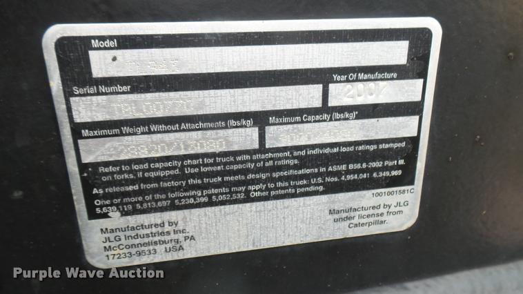 image for item DA7824 2007 Caterpillar TL943 telehandler