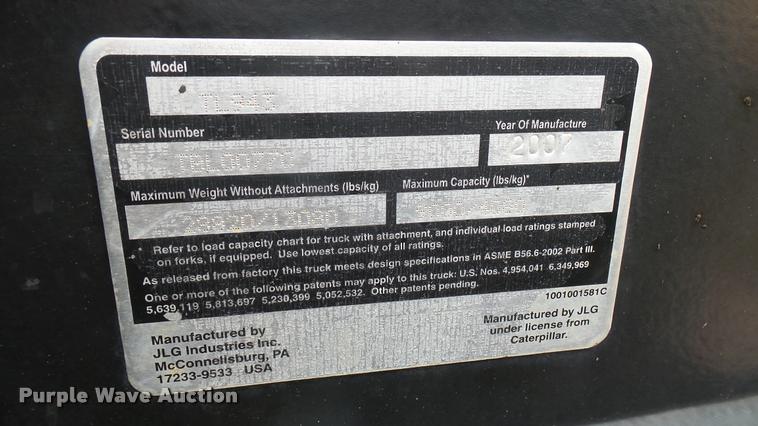 image for item DA7824 2007 Caterpillar TL943 telehandler