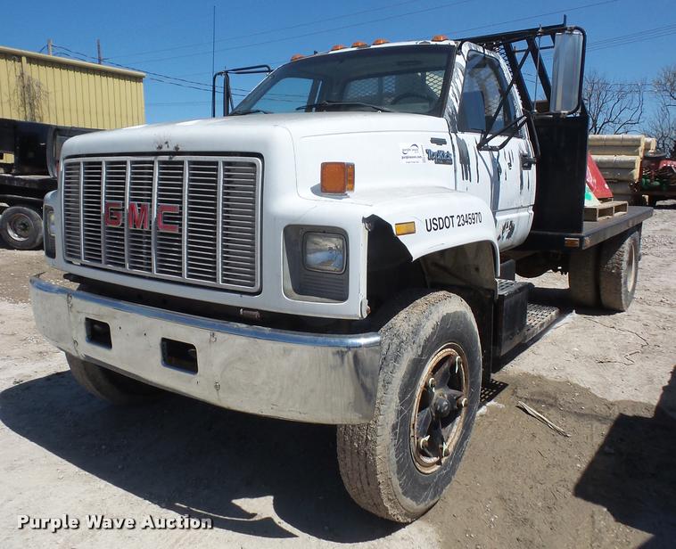 image for item DA8066 1991 GMC C7000 TopKick flatbed truck