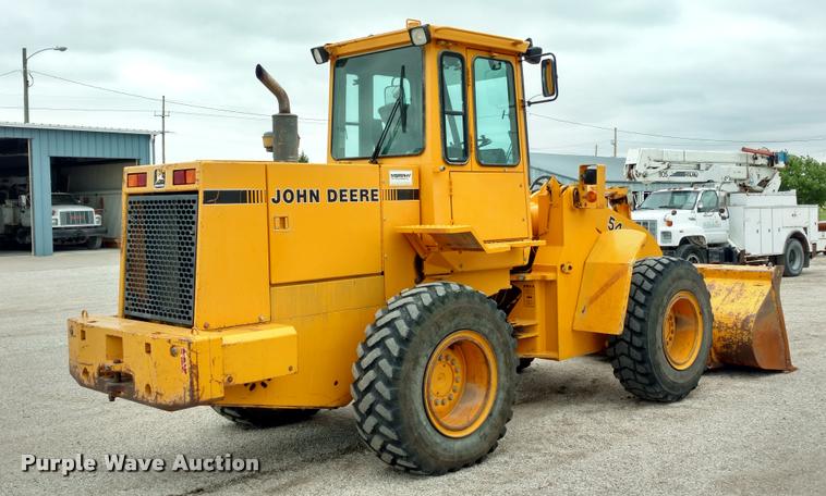 image for item DB0963 1989 John Deere 544E wheel loader