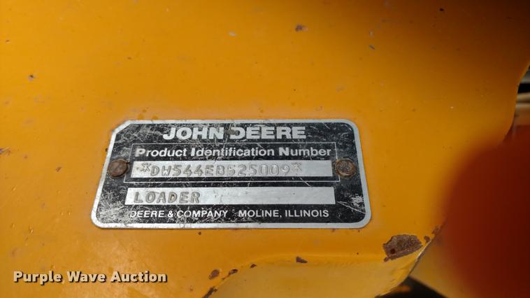 image for item DB0963 1989 John Deere 544E wheel loader