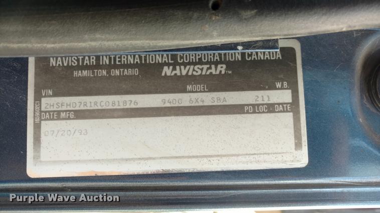 image for item DB0988 1994 International 9400 dump truck