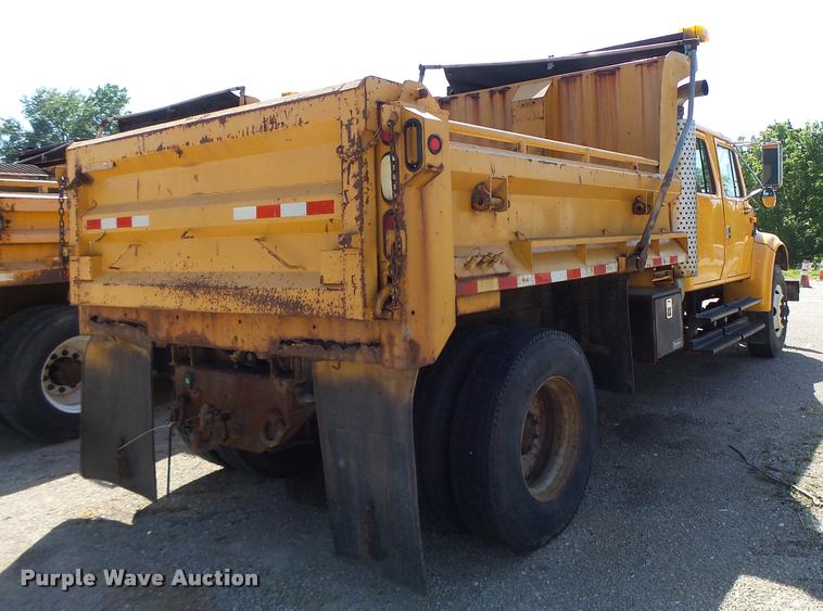 image for item DB1325 2002 International 4900 Crew Cab dump truck