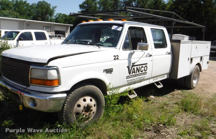image for item DB3995 1997 Ford F350 XLT Crew Cab utility truck