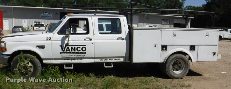 image for item DB3995 1997 Ford F350 XLT Crew Cab utility truck