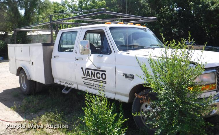 image for item DB3995 1997 Ford F350 XLT Crew Cab utility truck