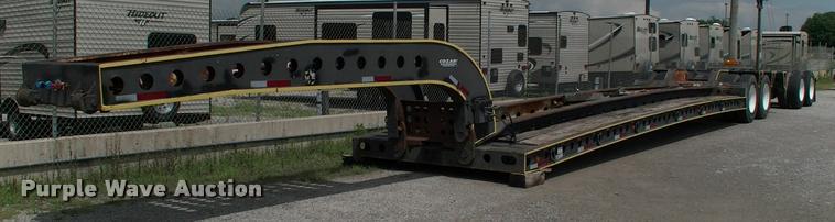 image for item DC7224 1987 Cozad lowboy equipment trailer with booster