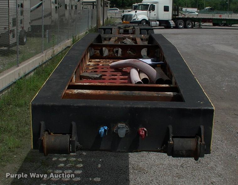 image for item DC7224 1987 Cozad lowboy equipment trailer with booster