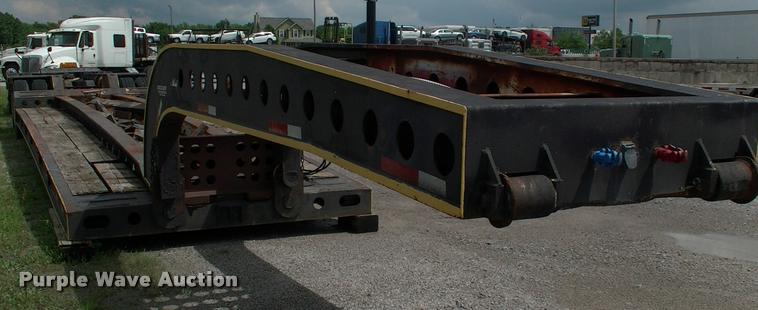 image for item DC7224 1987 Cozad lowboy equipment trailer with booster