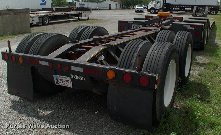 image for item DC7224 1987 Cozad lowboy equipment trailer with booster
