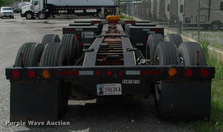 image for item DC7224 1987 Cozad lowboy equipment trailer with booster