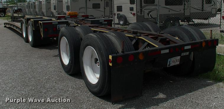 image for item DC7224 1987 Cozad lowboy equipment trailer with booster