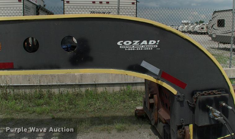 image for item DC7224 1987 Cozad lowboy equipment trailer with booster