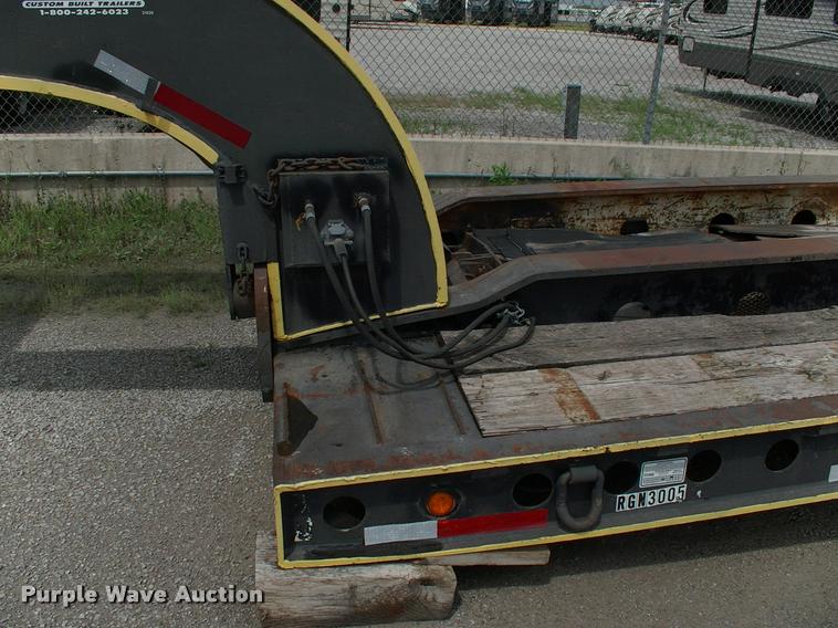 image for item DC7224 1987 Cozad lowboy equipment trailer with booster