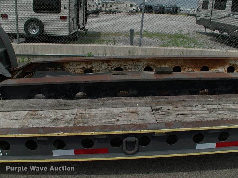 image for item DC7224 1987 Cozad lowboy equipment trailer with booster