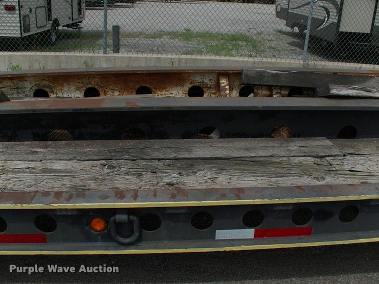 image for item DC7224 1987 Cozad lowboy equipment trailer with booster