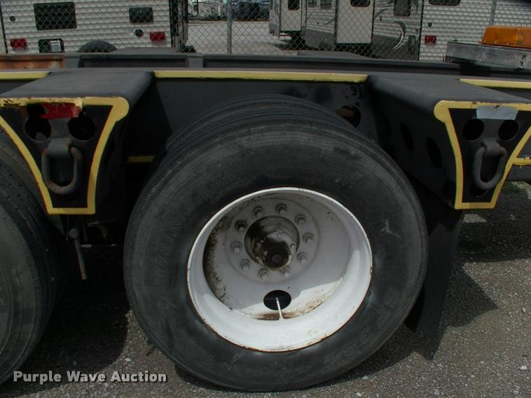 image for item DC7224 1987 Cozad lowboy equipment trailer with booster