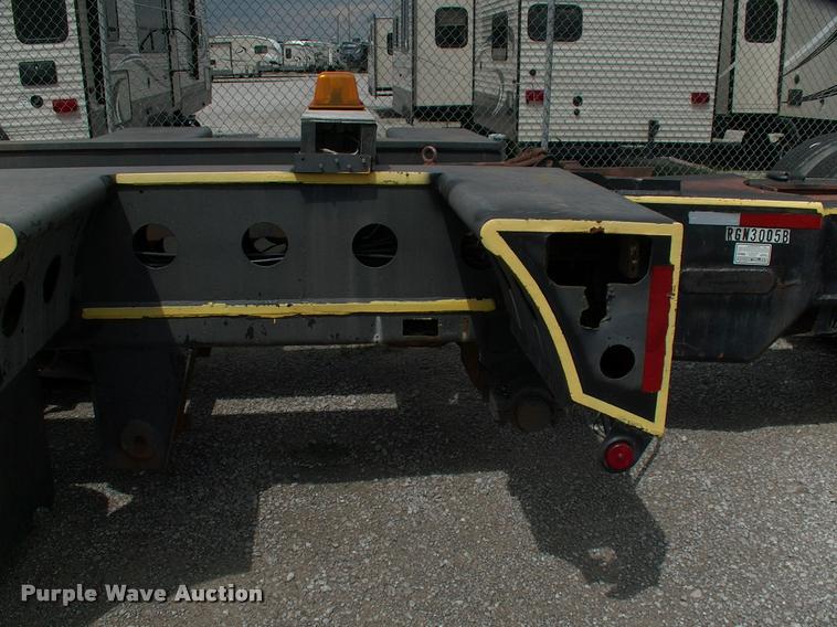 image for item DC7224 1987 Cozad lowboy equipment trailer with booster