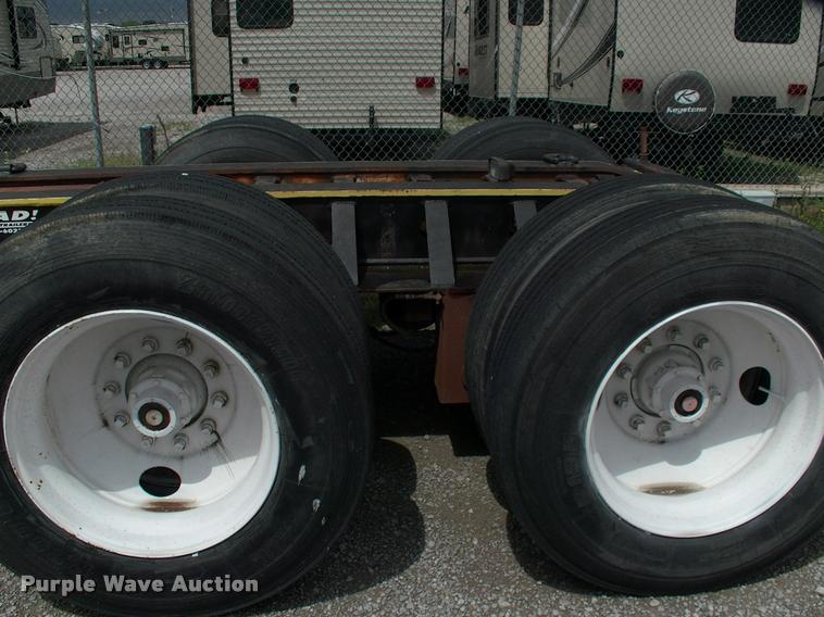 image for item DC7224 1987 Cozad lowboy equipment trailer with booster