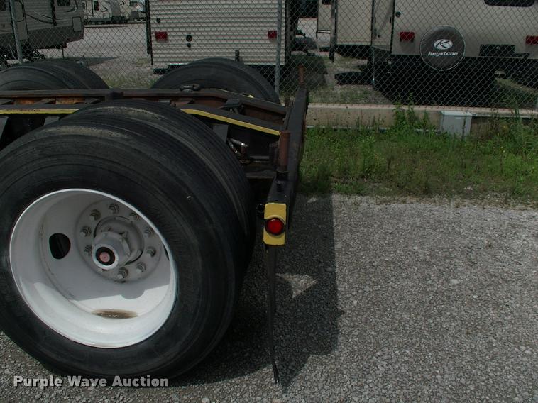 image for item DC7224 1987 Cozad lowboy equipment trailer with booster