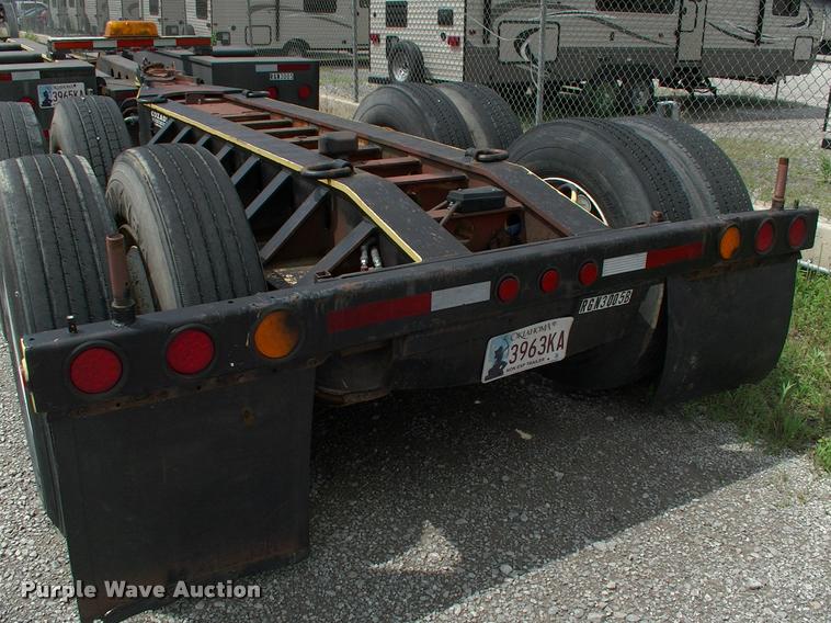 image for item DC7224 1987 Cozad lowboy equipment trailer with booster