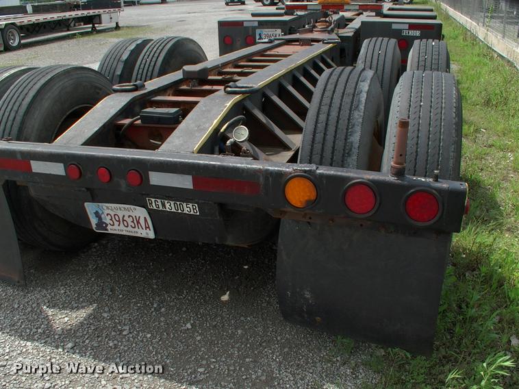 image for item DC7224 1987 Cozad lowboy equipment trailer with booster